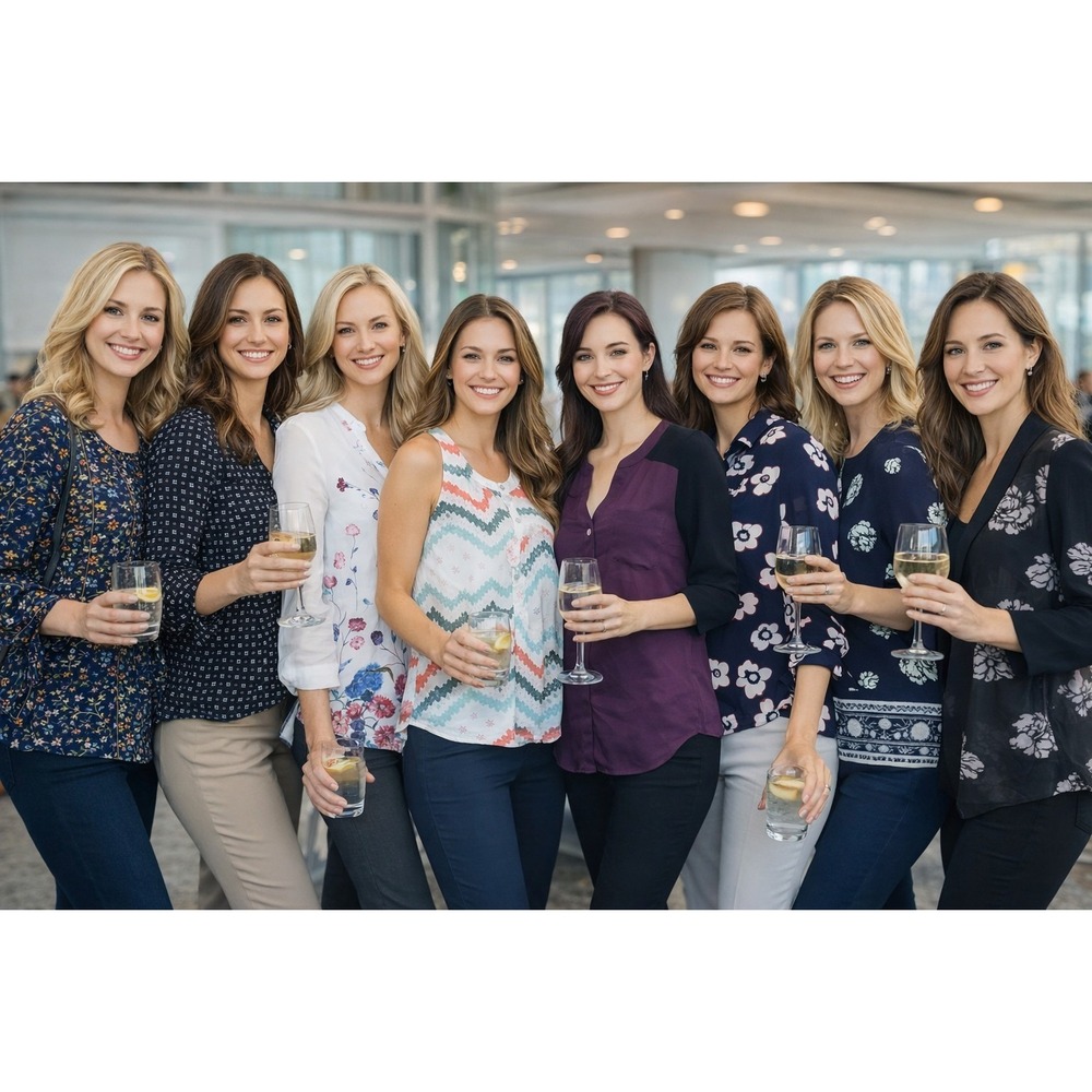 8 Career‎ Style Blouses Women's size MEDIUM